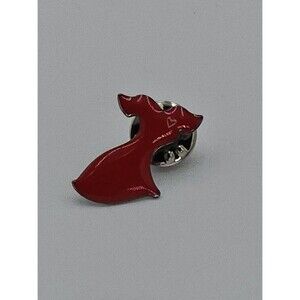 Go Red Red Dress & Heart Pin Silver Tone